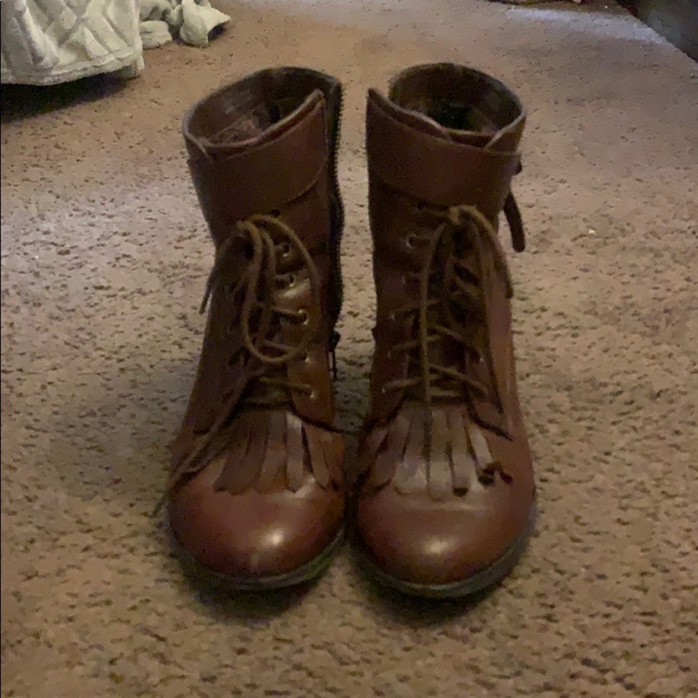 Brown ankle boots